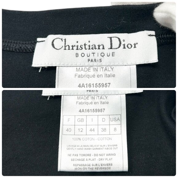 Christian Dior Vintage 2004 Big Logo T-shirts Top #40 Black White [105697] - Picture 11 of 11